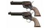 Actor Pedro Infante's Two Engraved Colt 1st Gen. SAA Revolvers