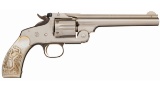 S&W New Model No. 3 Revolver, Eagle Relief Carved Pearl Grips