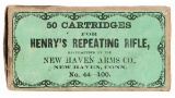 Scarce Fifty Round Box of New Haven Arms Co. .44 Henry Rimfire