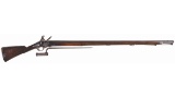 Long Land Pattern Brown Bess Flintlock Musket with Bayonet