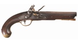 Rare and Desirable U.S. Simeon North Model 1811 Flintlock Pistol