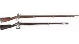Two U.S. Harpers Ferry Flintlock Muskets