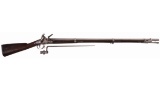 Rare U.S. Springfield Model 1840 Flintlock Musket with Bayonet