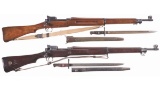 Two Military Bolt Action Rifles with Bayonets