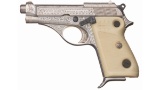 Engraved Beretta Model 70 Pistol