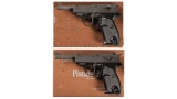Two Boxed Walther P.38 Semi-Automatic Pistols