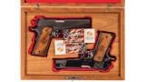 Cased Pair of 25th Anniversary Edition Kimber 1911 Pistols