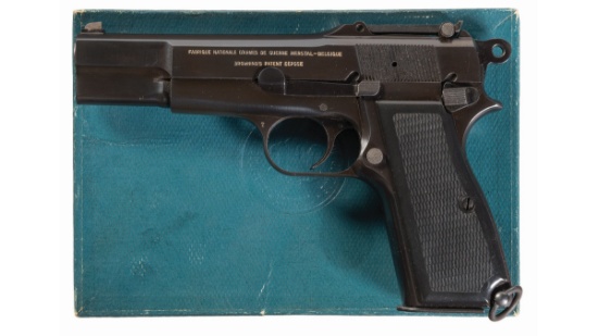 Muscat & Oman FN HP Pistol with Stock Holster and  Box