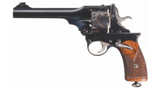 Webley-Fosbery 45 ACP Automatic Revolver w/Clips