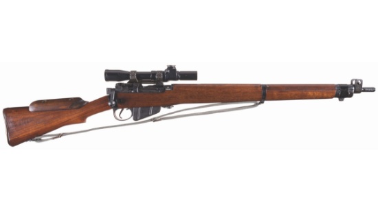 World War II British Enfield No. 4 Mk I (T) Rifle with Scope