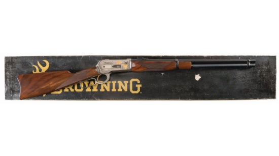 Engraved Browning High Grade Model 1886 Lever Action Rifle