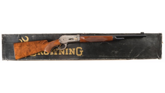 Engraved Browning High Grade Model 71 Lever Action Rifle