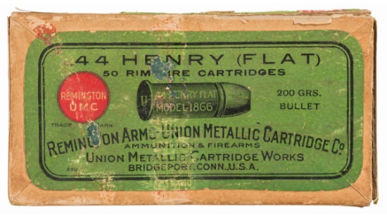 Scarce Fifty Round Box of Remington-UMC 44 Henry Rimfire Flat