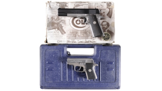Two Cased Colt Semi-Automatic Pistols