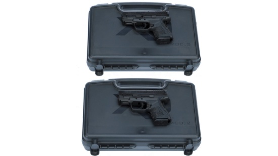 Two Cased Springfield Armory XD Semi-Automatic Pistols