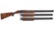 Engraved Winchester Model 101 .410 Shotgun Three Barrel Set