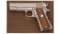 Satin Nickel Colt Series 70 Combat Commander Pistol in .38 Super