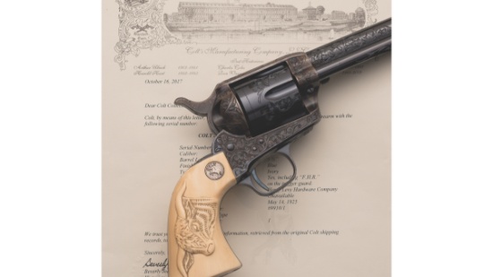 Factory Engraved-Inscribed 1st Gen. Colt SAA Revolver