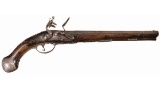 A. Neustatt Marked Silver Mounted Flintlock Horse Pistol