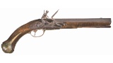 Flintlock Pistol with Powder Horns from the White Collection