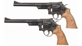 Pair of Alvin White Engraved-Inlaid S&W Model 27-2 Revolvers