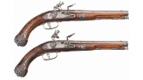 Pair of 17th Century Italian Flintlock Pistols