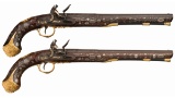 Ornate Pair of Wilkinson Flintlock Horse Pistols