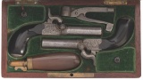 Cased Pair of LePage Retailed Breech Loading Box Lock Pistols