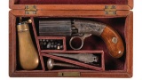 Cased Unmarked Small Frame Blunt & Syms Pepperbox