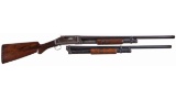 Winchester Model 97 Slide Action Shotgun Two Barrel Set
