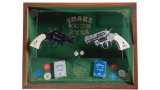 Matched Set of Colt Python Snake Eyes Double Action Revolvers