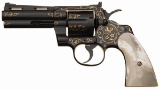 Clint Finley Engraved and Gold Inlaid Colt Python Revolver