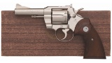 Nickel Colt 357 Model Double Action Revolver with Factory Letter