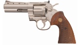 Desirable Nickel Colt Python Double Action Revolver