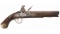 British Light Dragoon Flintlock Pistol with Powder Flask