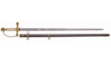N.P. Ames Militia Officer's Sword with Scabbard
