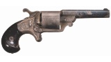 Engraved Silver Plated Moore's Patent Teat-Fire Revolver