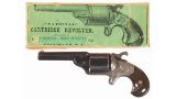 Engraved and Silver Plated Moore's Patent Teat-Fire Revolver