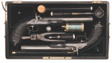 Cased Pair of C. Lepage Percussion Dueling Pistols