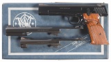 S&W Model 41 Pistol, Extended Front Sight, Box, & Extra Barrels