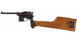 Astra Model 903 Broomhandle Machine Pistol with Stock