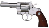 Nickel Colt 357 Model Double Action Revolver with Factory Letter