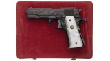 Engraved Llama Especial Semi-Automatic Pistol with Case