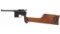 Mauser Flatside Broomhandle Semi-Automatic Pistol with Stock