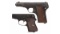 Two Czechoslovakian Semi-Automatic Pistols