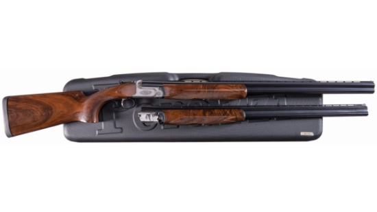 Engraved Perazzi MX8 Over-Under Shotgun Two Barrel Set