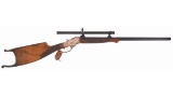 A.O. Niedner Custom Stevens Model 54 Schuetzen Rifle with Scope