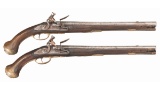 Pair of French Flintlock Horse Pistols