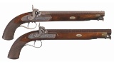 Pair of Mapplebeck & Lowe Marked Percussion Belt Pistol