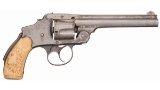 S&W .38 Safety Hammerless 2nd Model Revolver, Carved Grips